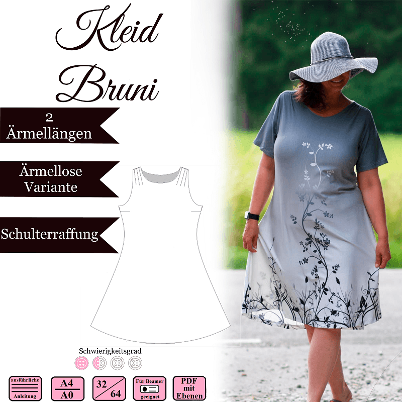 Kleid Bruni - Gr. 32-64 - Schnittmuster und Nähanleitung - Sewando