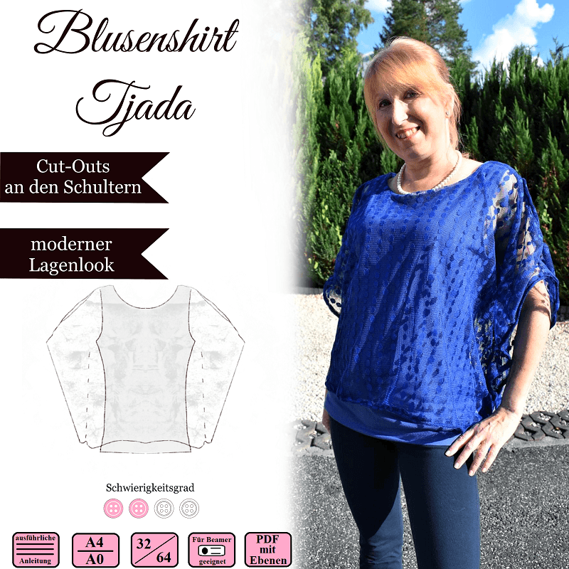Blusenshirt Tjada - Gr 32-64 - EBook und Nähanleitung - Sewando