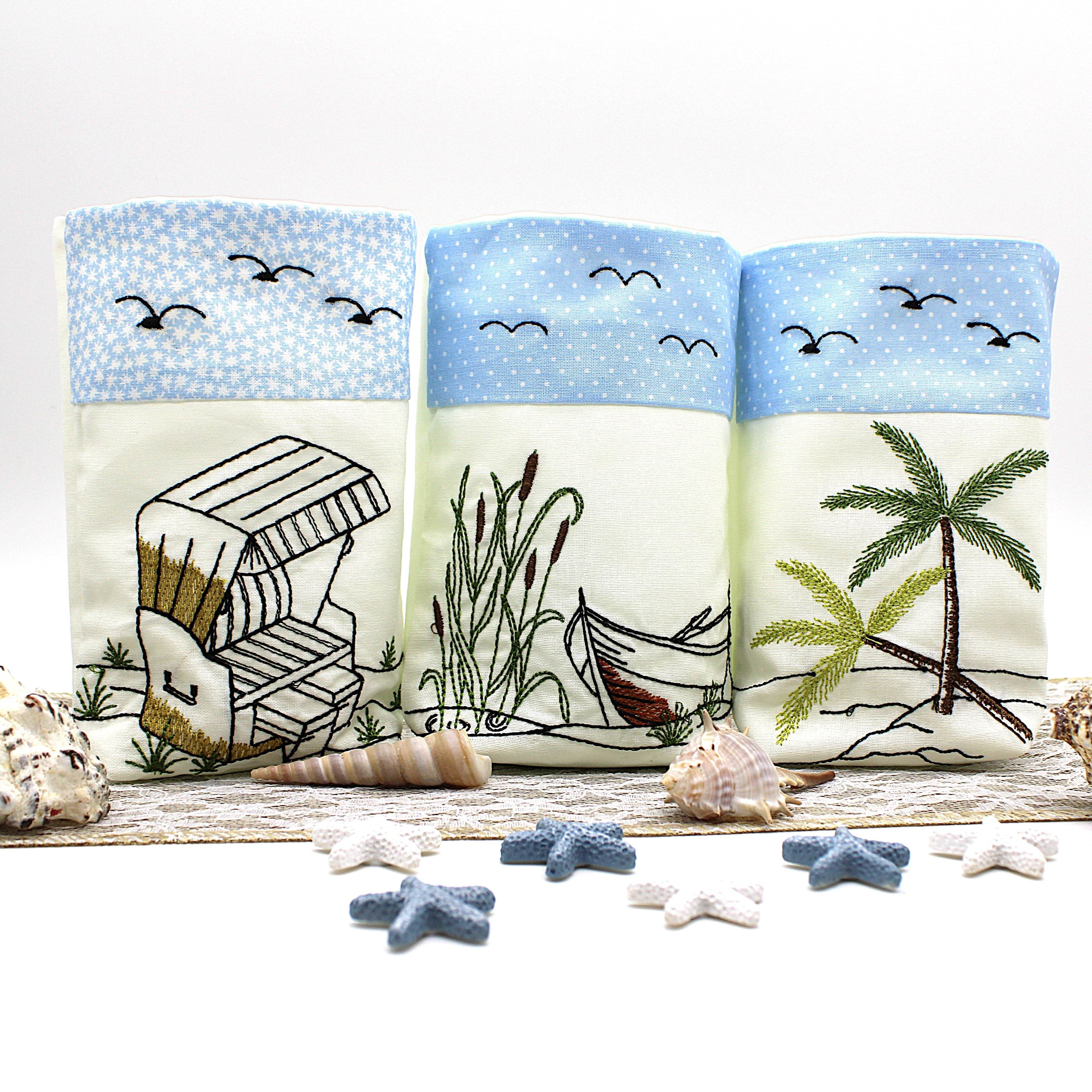 ITH Lichterbeutel Sommer Strand Urlaub Stickdatei - Sewando
