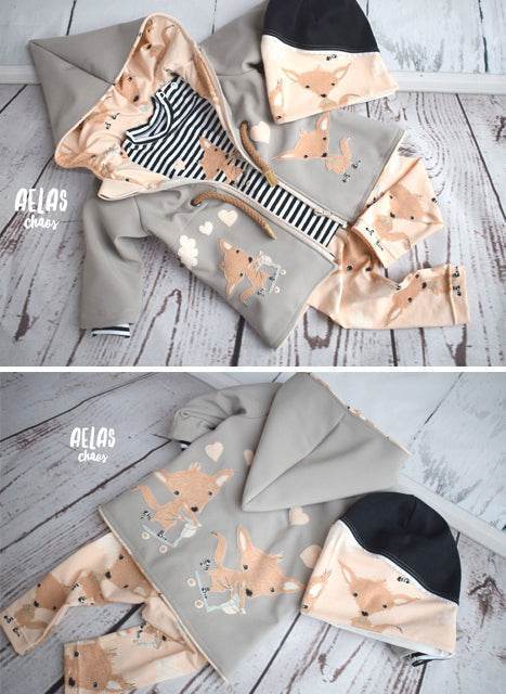 Mini Wetterheld Allwetter-Jacke, Winterjacke, Softshelljacke, Regenjacke für 69cm-104cm Körpergröße - Sewando