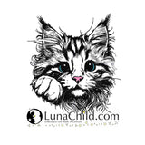 Stickdatei Katze Baby "Tabby" - realistisch - FÜR HELLE STOFFE