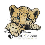 Stickdatei Applikation Leopard "Finn" - realistisch - FÜR HELLE & DUNKLE STOFFE