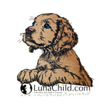 Applikation Stickdatei Irish Setter Welpe "Tabsy" - realistisch - FÜR HELLE & DUNKLE STOFFE