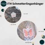 Stickdatei Schmetterling Anhänger Set, ITH für 10x10 und 2,5x6 Rahmen - Sewando