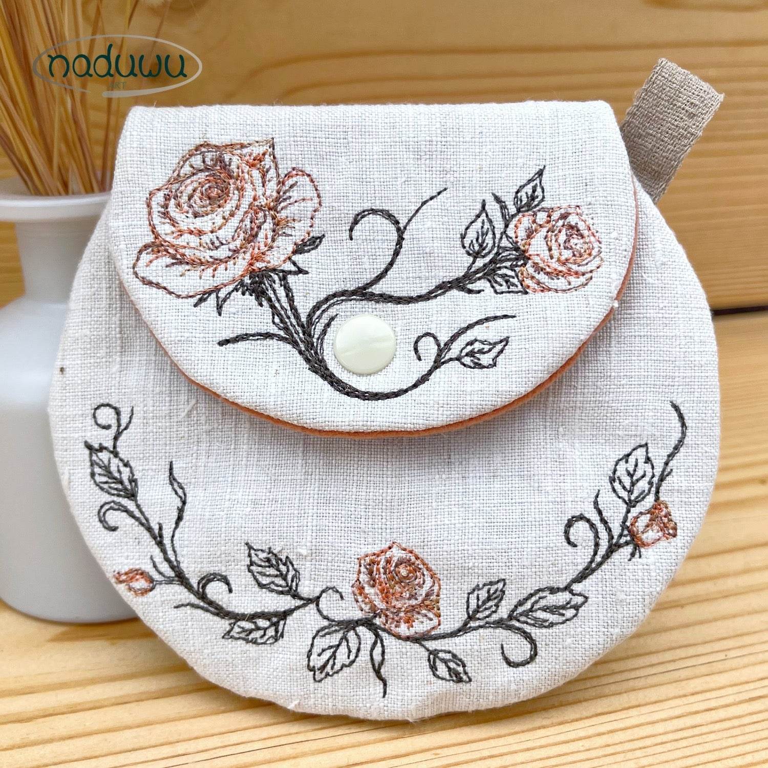 Stickdatei Round Rosi Bag 15x21, ITH runde Tasche - Sewando