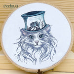 Stickdatei Katze Steampunk Set 7 Größen, Steampunkkatze Scribble ab 9x10 - Sewando