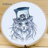 Stickdatei Katze Steampunk Set 7 Größen, Steampunkkatze Scribble ab 9x10 - Sewando