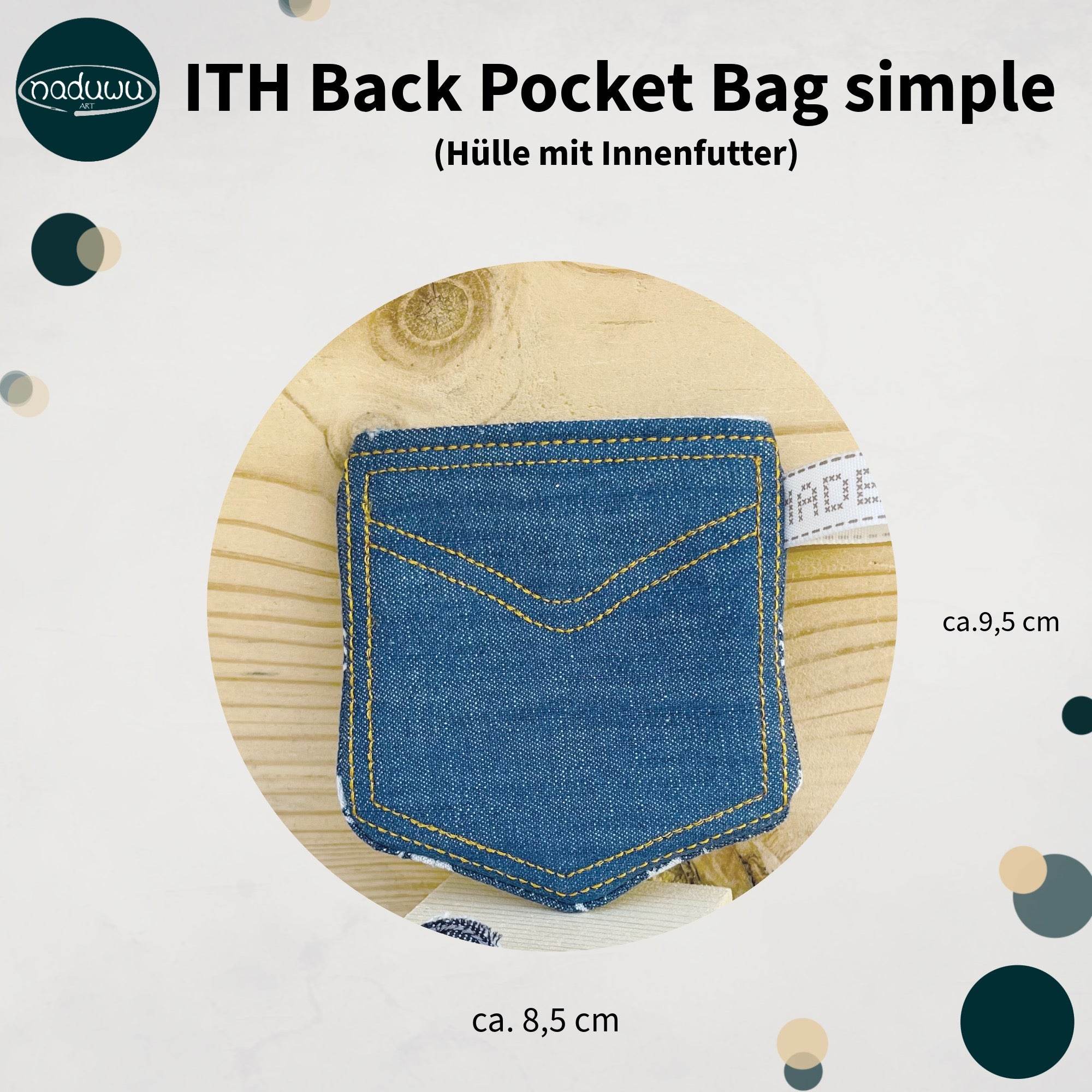 Stickdatei Jeanstasche 10x10, In The Hoop Back Pocket - Sewando