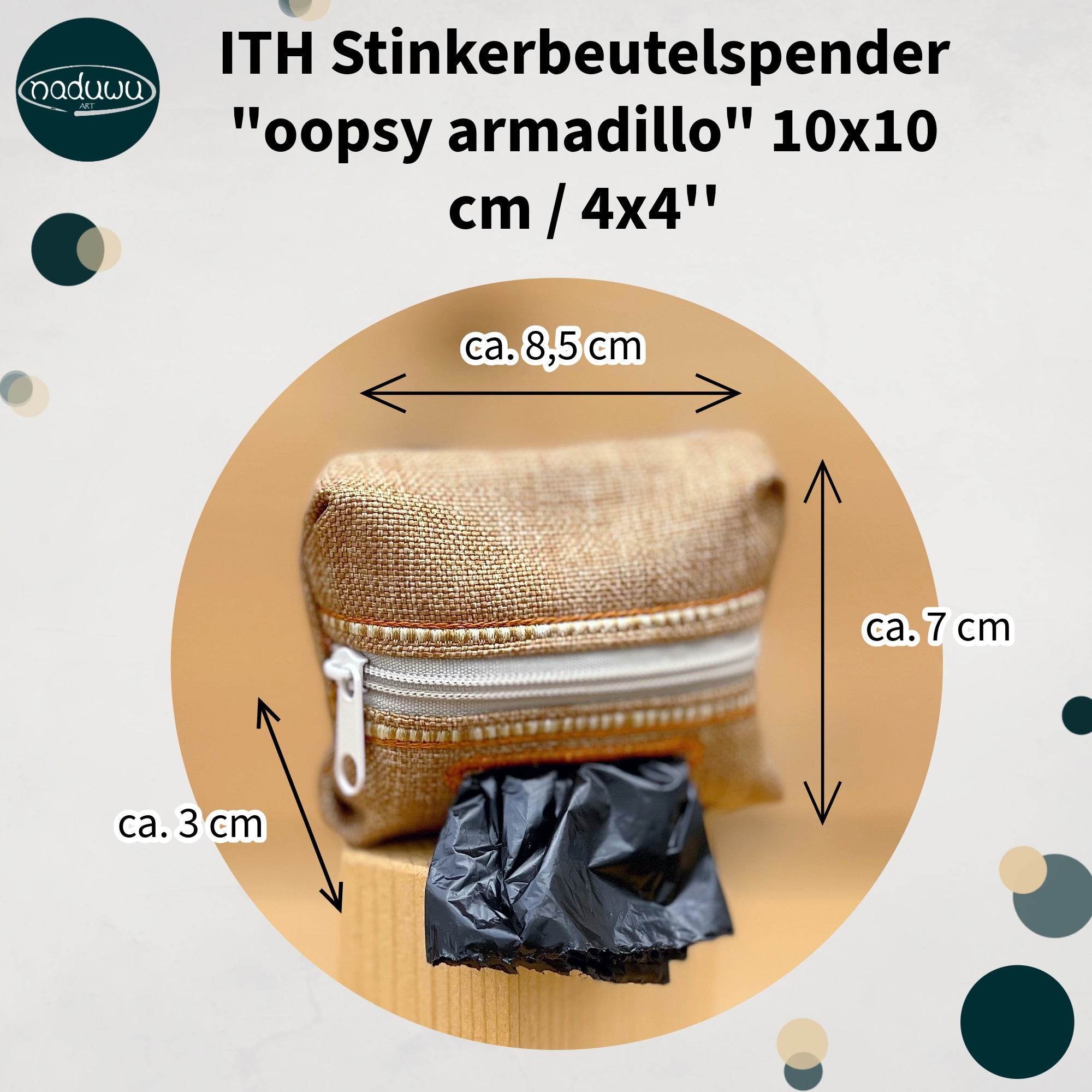 Stickdatei Stinkerbeutelspender 10x10, ITH Kotbeutelspender - Sewando