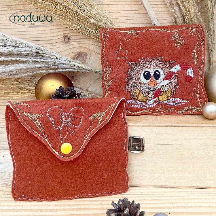 ITH Stickdatei Weihnachten Set, Geschenkumschlag und Anhänger - Sewando