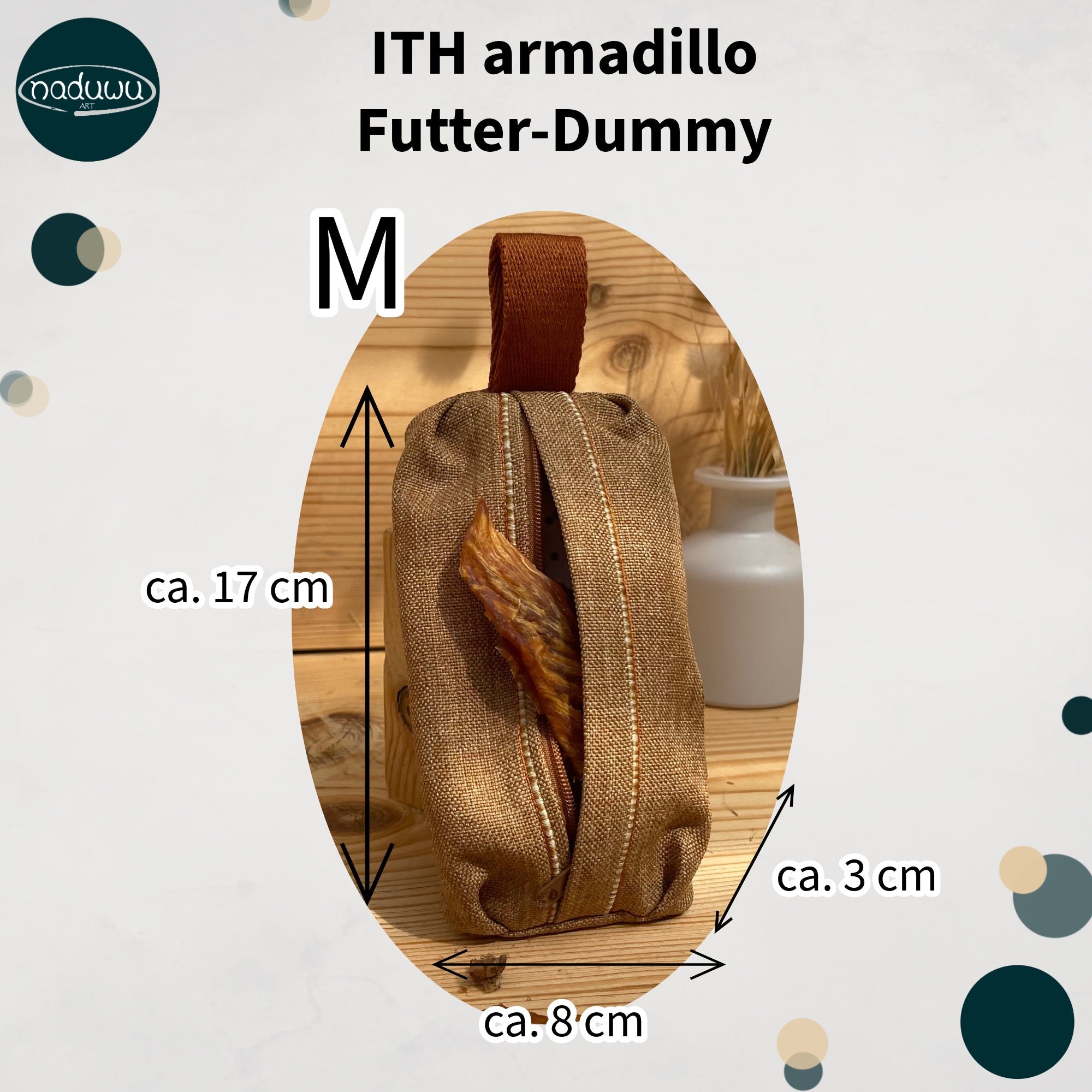 Stickdatei Futterdummy 8x18, ITH Trainings Dummy armadillo - Sewando