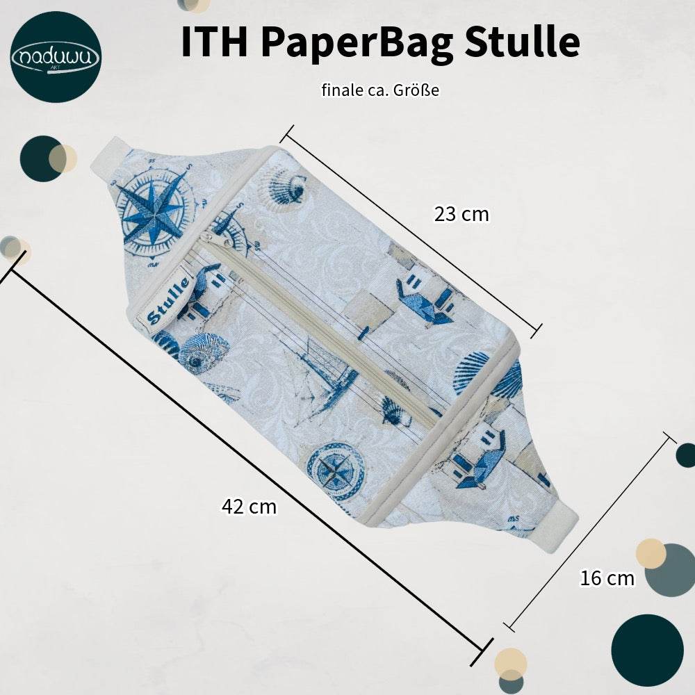 ITH Stickdatei Crossbody Bag 18x25, In The Hoop Tasche PaperBag Stulle - Sewando