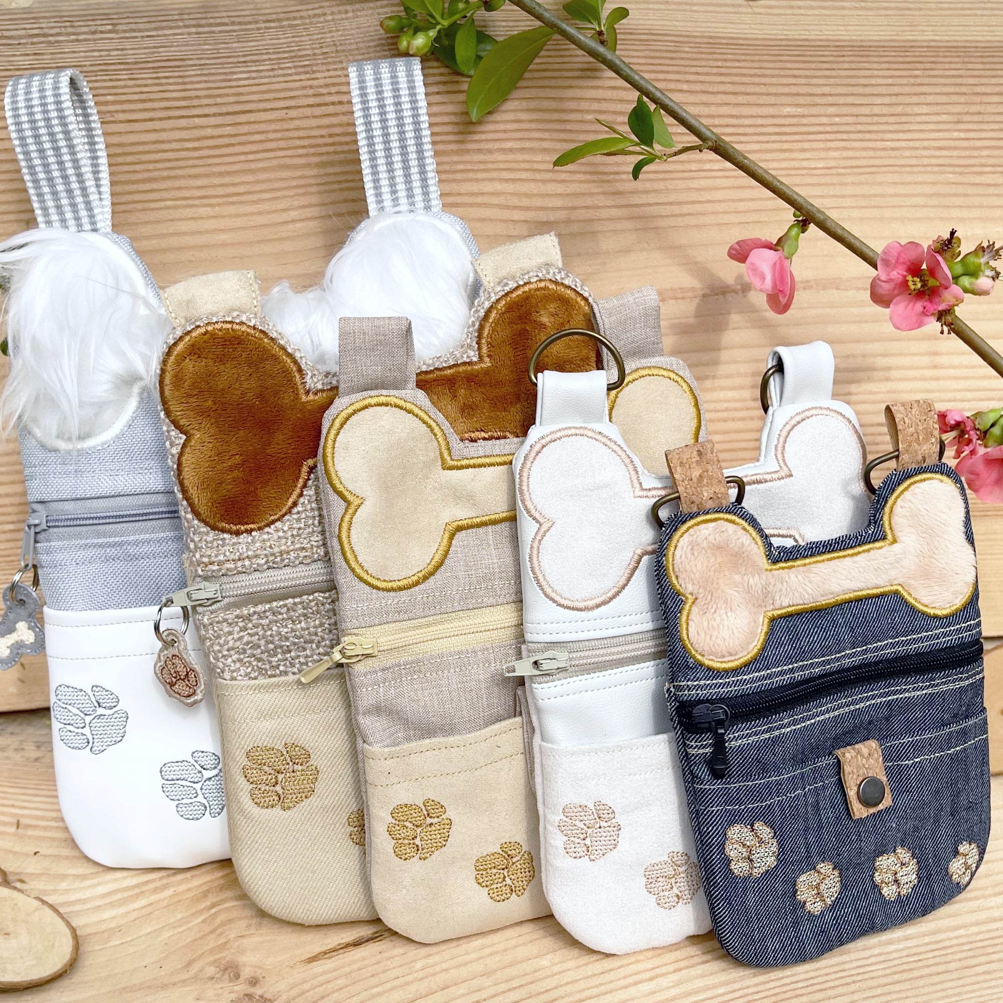 ITH Stickdatei Reißverschlusstasche Set Bonebag mit 5 Größen - Sewando