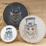 Stickdatei Katze Steampunk Set 7 Größen, Steampunkkatze Scribble ab 9x10 - Sewando