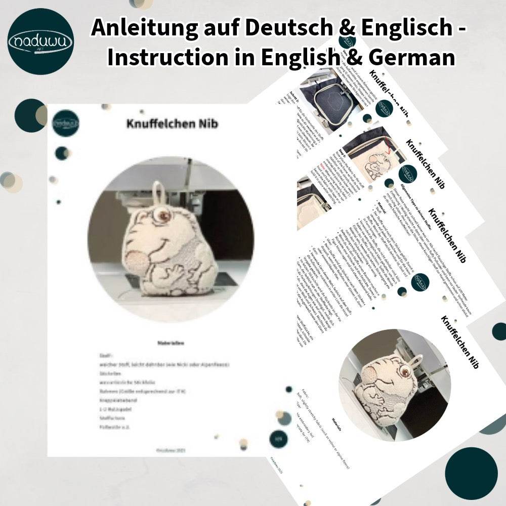 Stickdatei Knuffelchen Nib Set mit 7 Größen, ITH Stuffie - Sewando