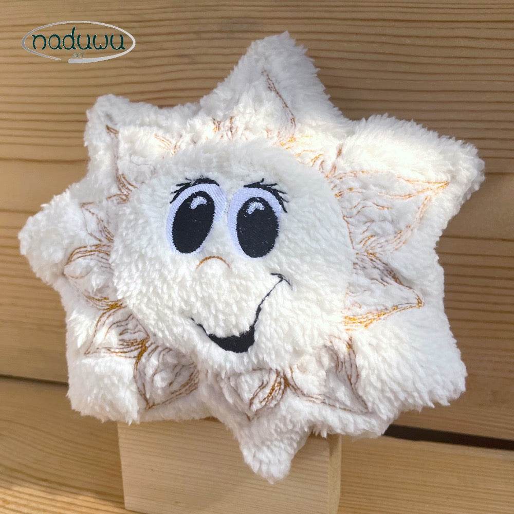 Stickdatei Sonne Stuffie 24x24, ITH Kuschelkissen Sunny - Sewando