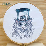 Stickdatei Katze Steampunk Set 7 Größen, Steampunkkatze Scribble ab 9x10 - Sewando