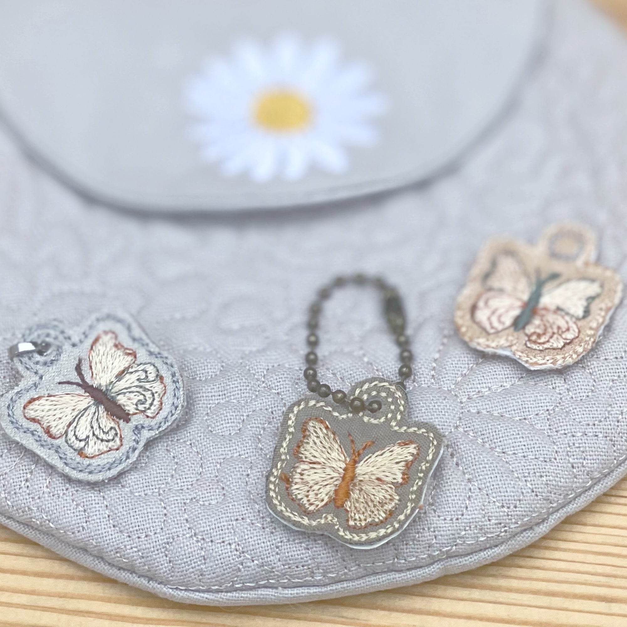 Stickdatei Schmetterling Anhänger Set, ITH für 10x10 und 2,5x6 Rahmen - Sewando