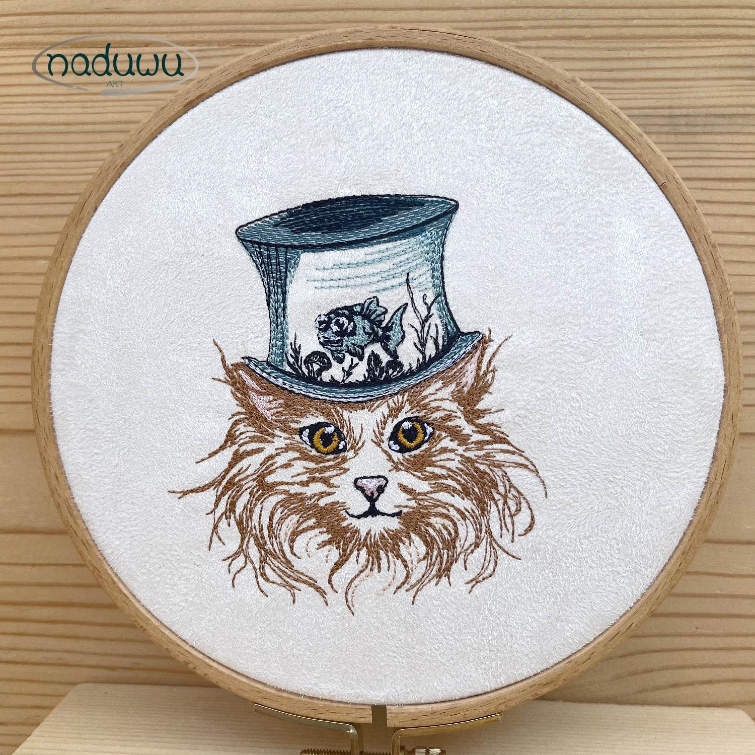Stickdatei Katze Steampunk Set 7 Größen, Steampunkkatze Scribble ab 9x10 - Sewando