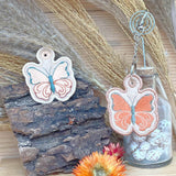 Stickdatei Schmetterling Anhänger Set, ITH für 10x10 und 2,5x6 Rahmen - Sewando