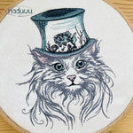 Stickdatei Katze Steampunk Set 7 Größen, Steampunkkatze Scribble ab 9x10 - Sewando