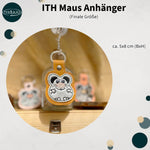 Stickdatei Maus Anhänger, ITH Schlüsselanhänger - Sewando