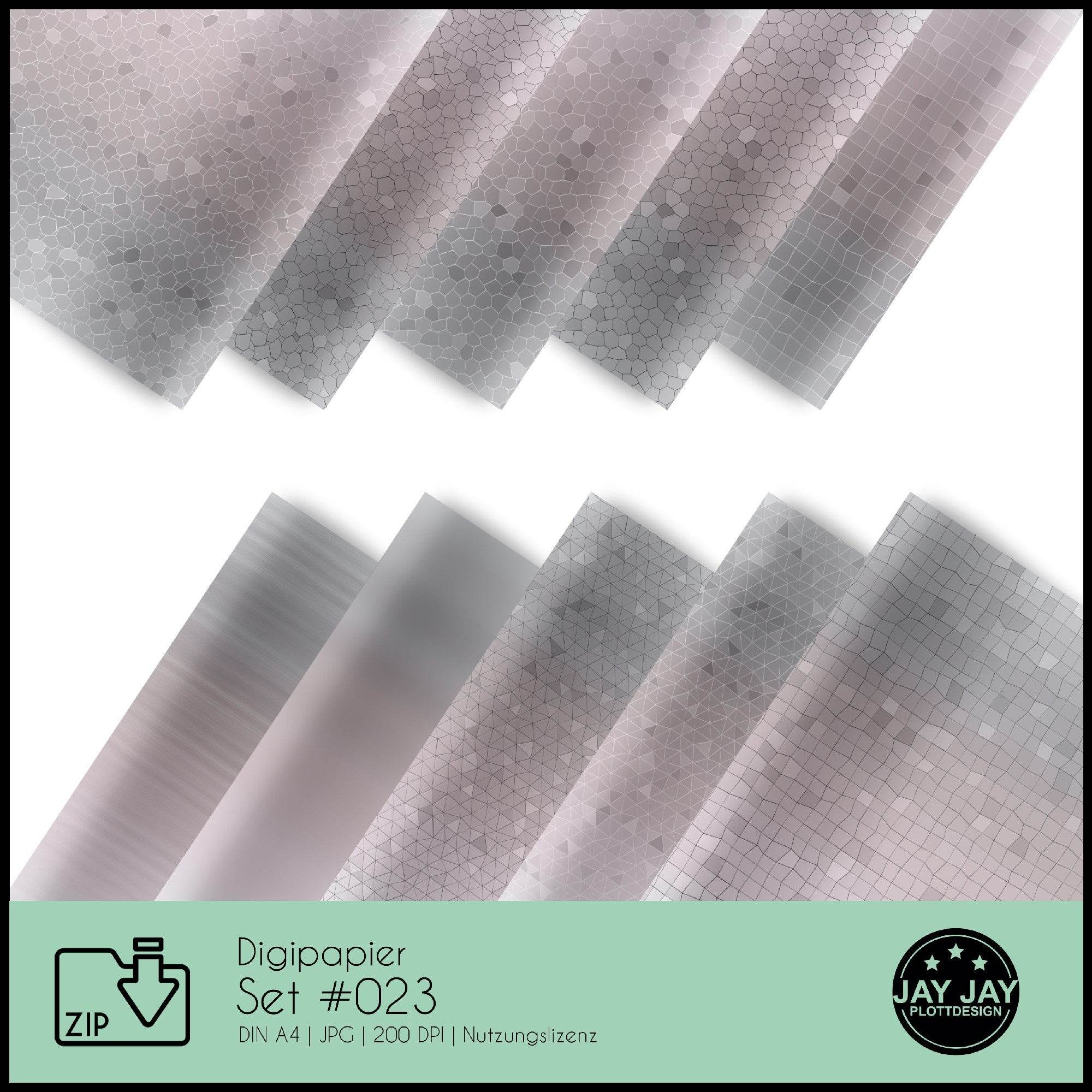 Digipapier-Set #023 (dunkelbraun, braun, grau) zum drucken, sublimieren und basteln - Sewando