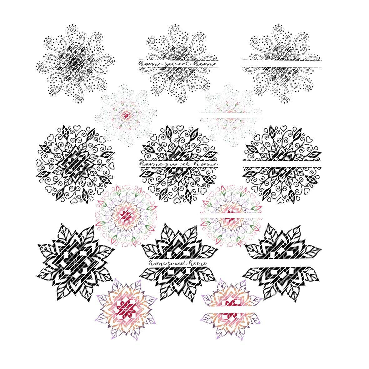 Digiset Mandala Plotten, Sublimation, Drucken, Digistamp - Sewando