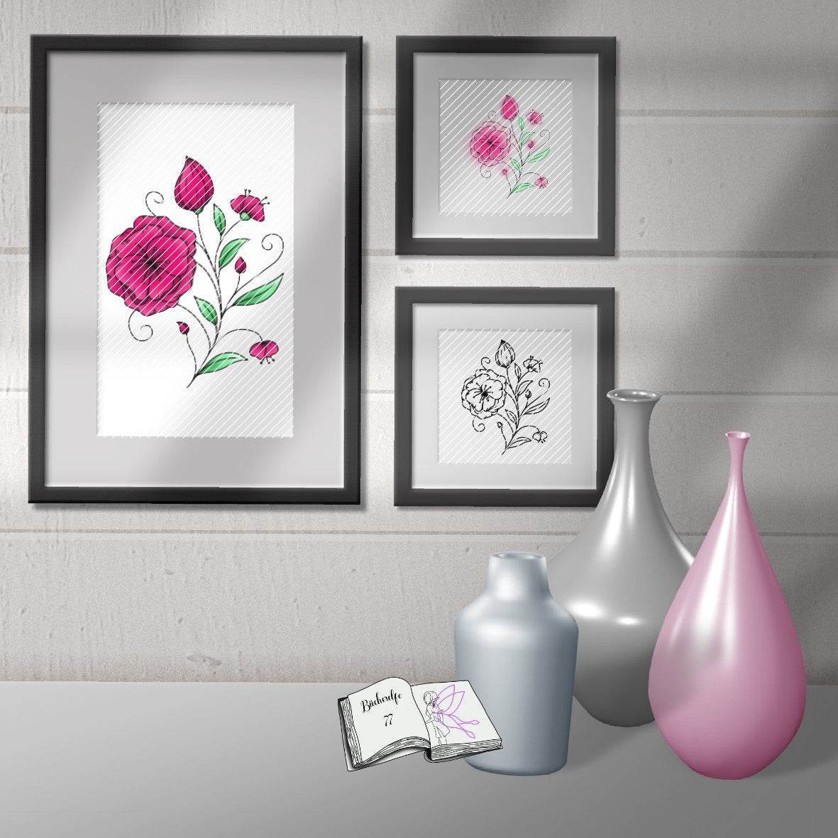 Digiset und Plott Blumenast, Plotterdatei, Sublimation, Digistamp, Digipaper - Sewando