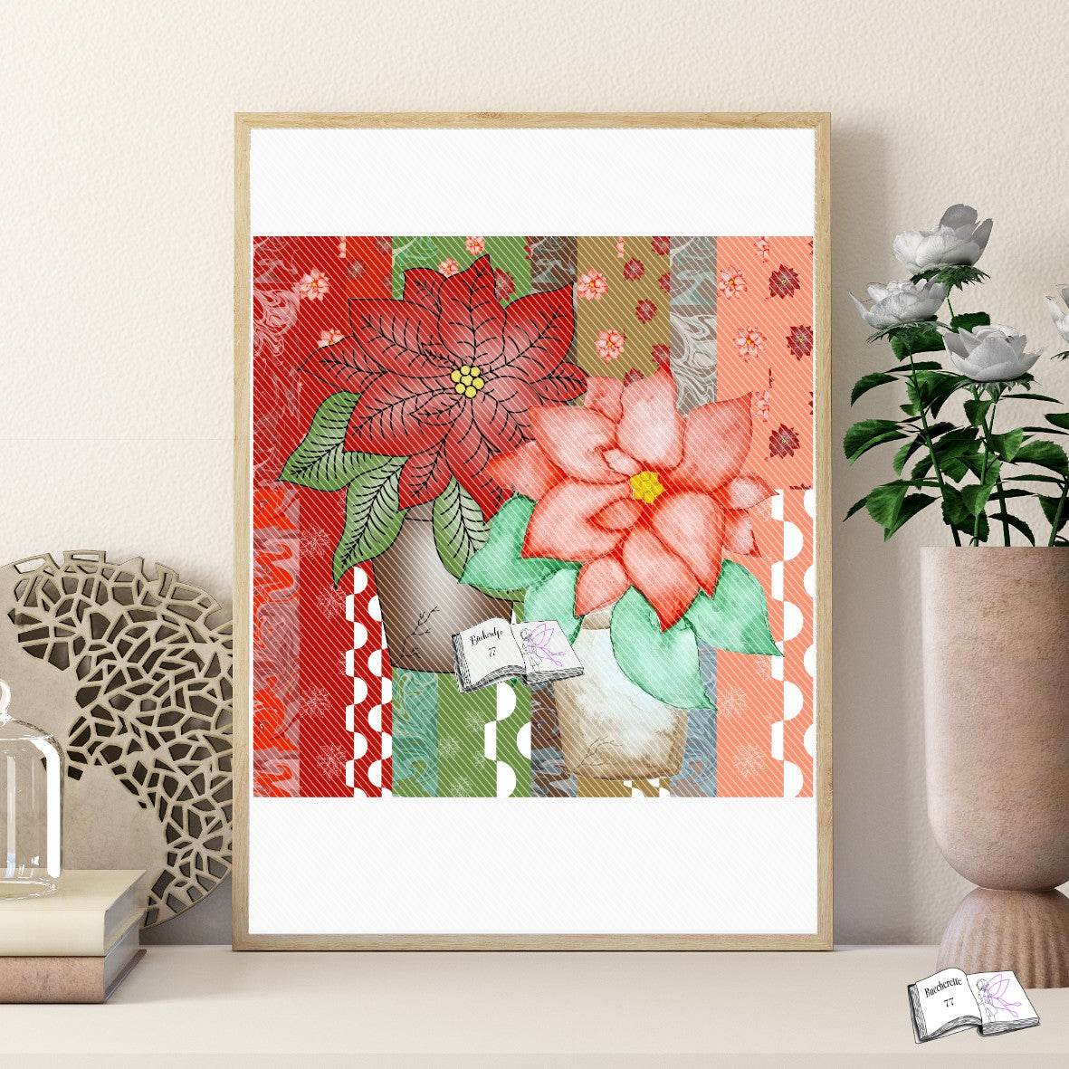 Digiset Weihnachtsstern Plotten, Sublimation, Drucken - Sewando