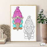 Plotterdatei Eiscreme Wichtel Bertie Sublimation, Digistamp, Digipaper ! - Sewando