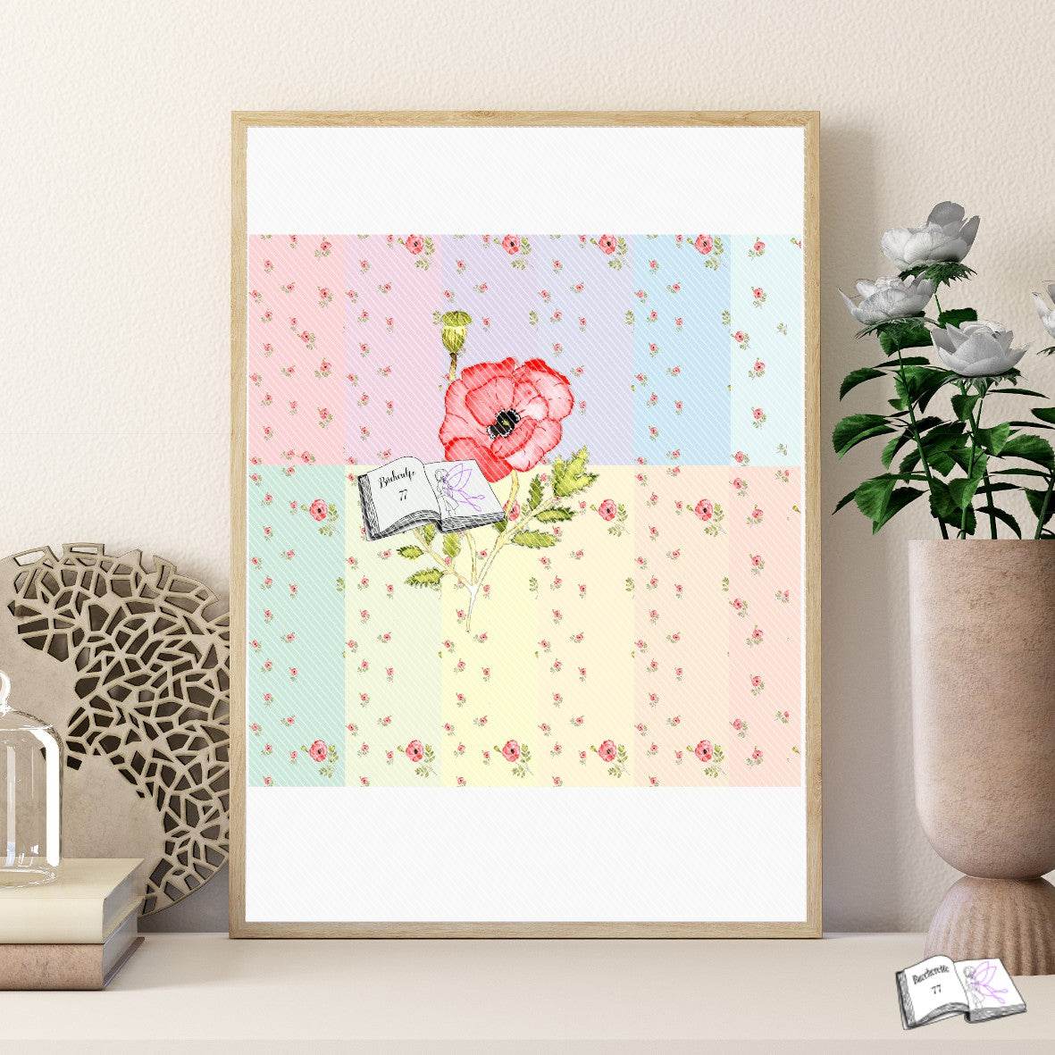 Digiset Mohnblume Plotten, Sublimation, Drucken - Sewando