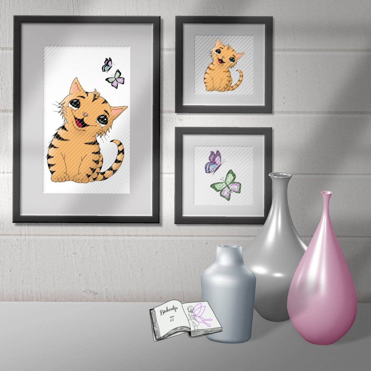 Digiset Kitty Plotterdatei, Sublimation, Digistamp, Digipaper - Sewando