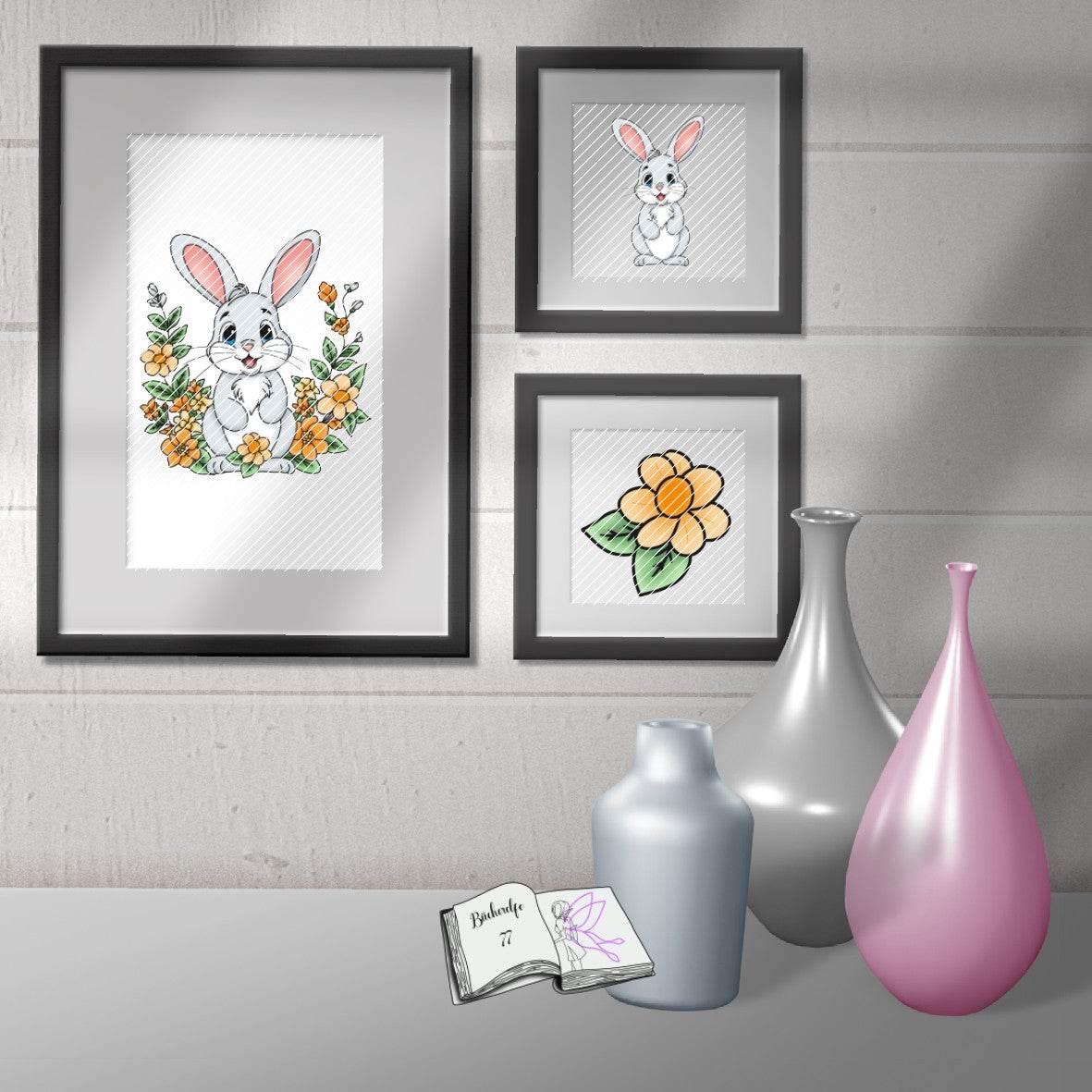 Digiset Frühlingshasi, Plotten, Sublimation, Drucken, Digistamp - Sewando
