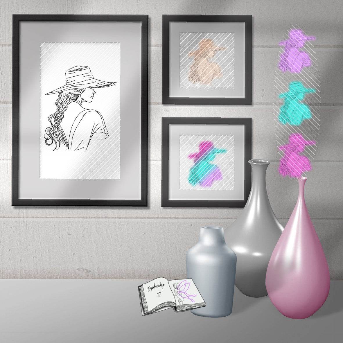 Digiset Madeleine, Plotterdatei, Sublimation, Drucken, Digistamp, Digipaper - Sewando