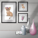 Digiset Löwe mit Gladiole Plotten, Sublimation, Drucken, Digistamp, Digipaper - Sewando
