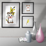 Digiset Widder Willi mit Forsythie Sublimation, Digistamp, Digipaper ! - Sewando