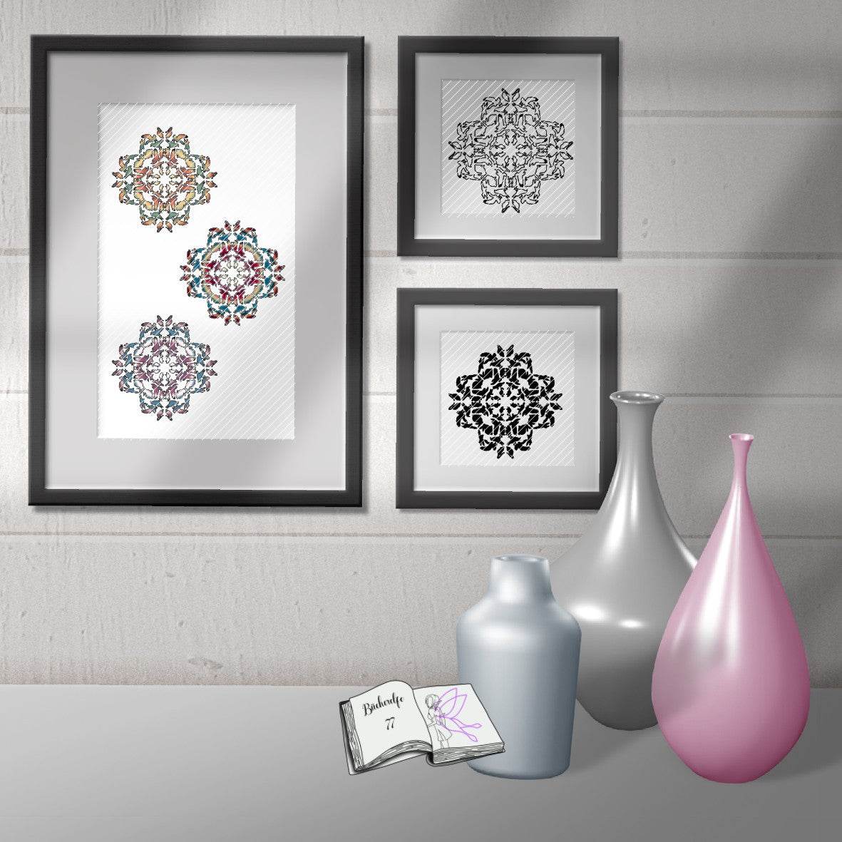 Digiset Tier Mandala, Plotterdatei, Sublimation, Digistamp, Digipaper - Sewando