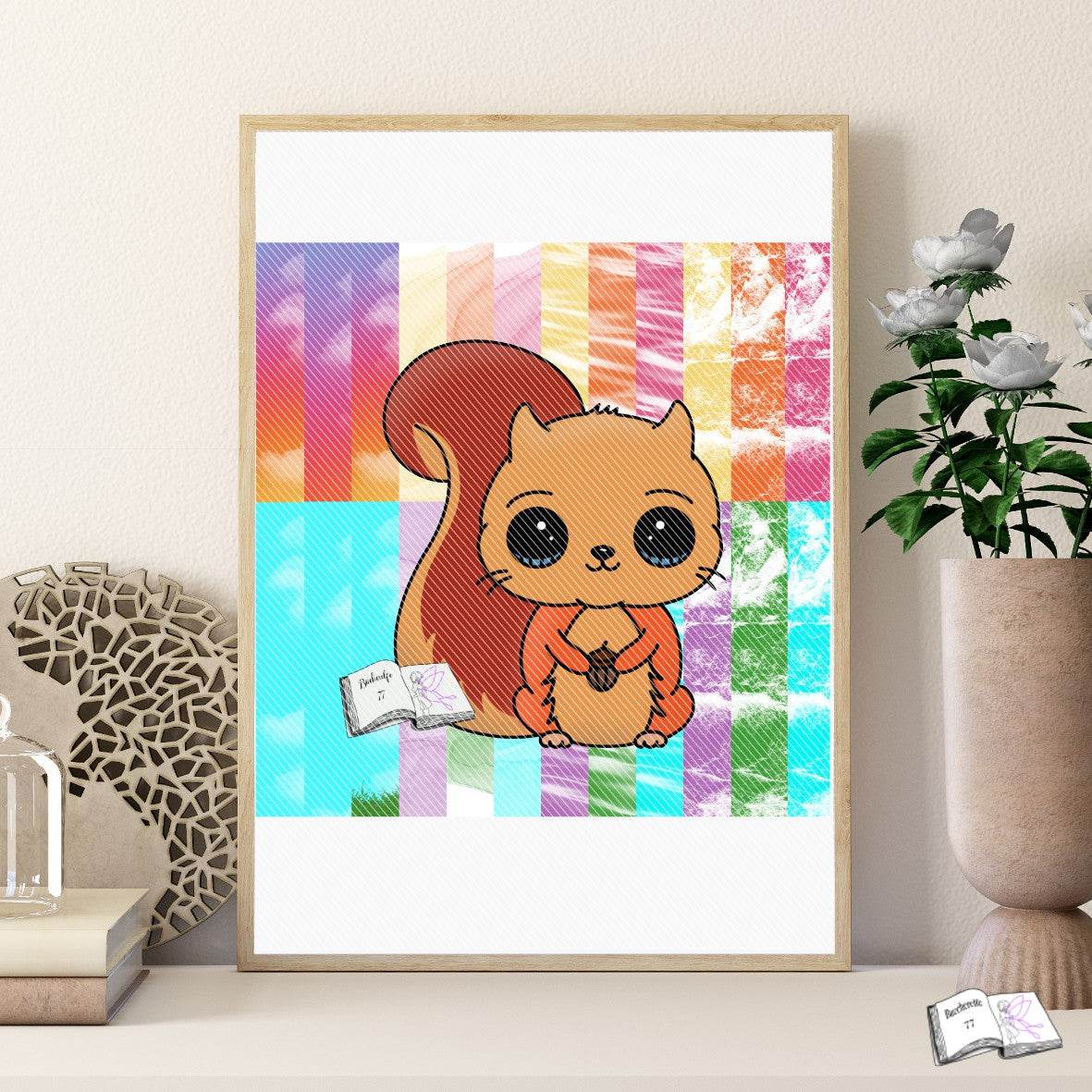 Digiset Eichhörnchen Puschel Plotten, Sublimation, Drucken, Digistamp - Sewando