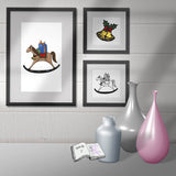 Digiset Schaukelpferd Plotterdatei, Sublimation, Digistamp, Digipaper - Sewando
