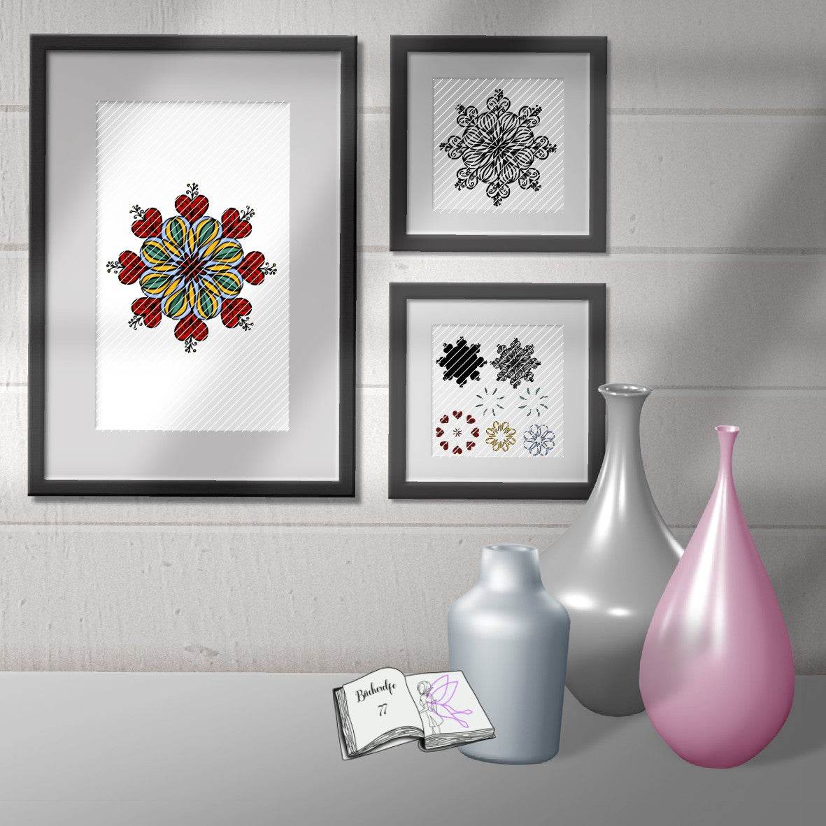 Digistamp Herz Mandala, Plotterdatei, Sublimation, Drucken, ! - Sewando