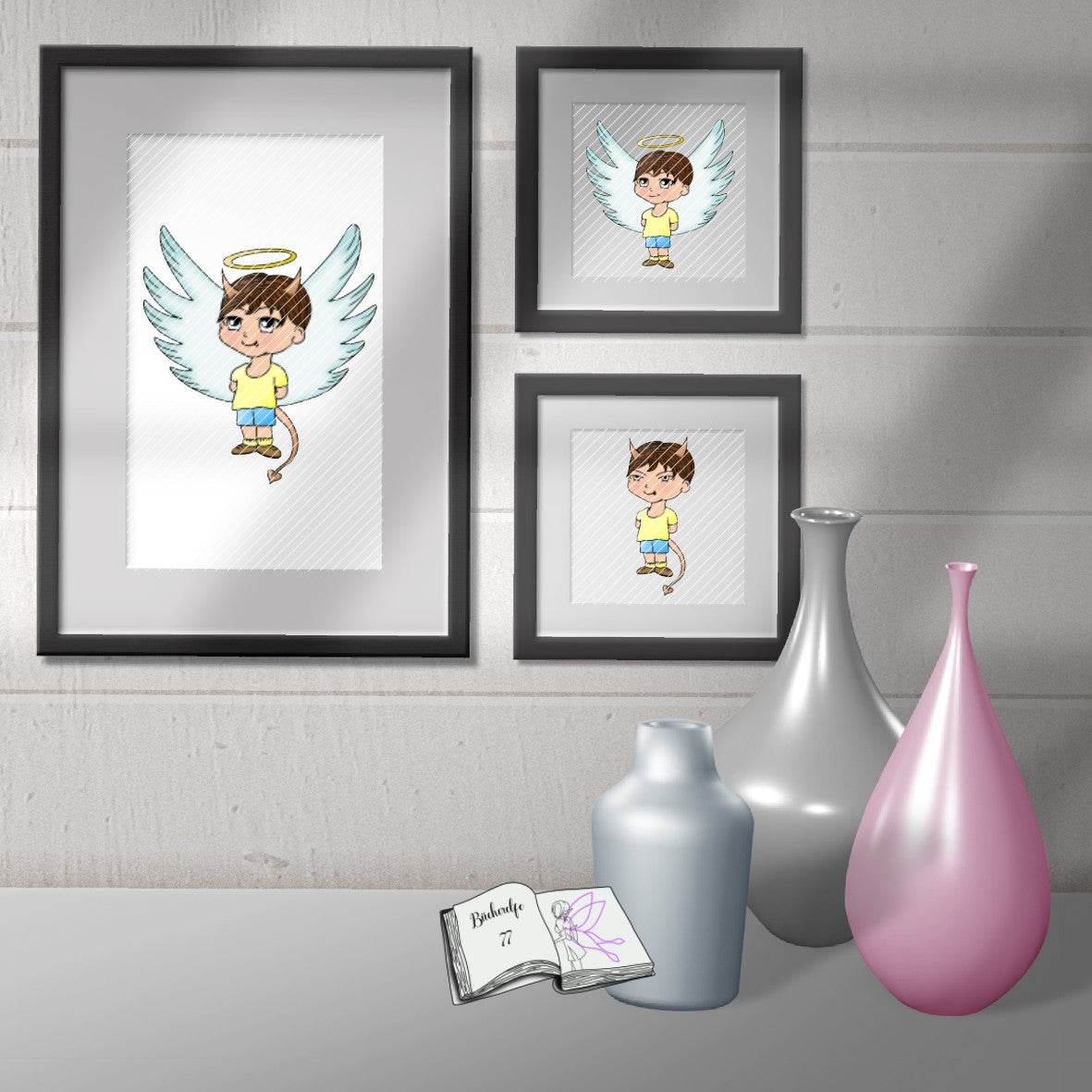 Digiset (B)Engel, Digistamp, Digipaper, Plotterdatei, Sublimation, Druck - Sewando