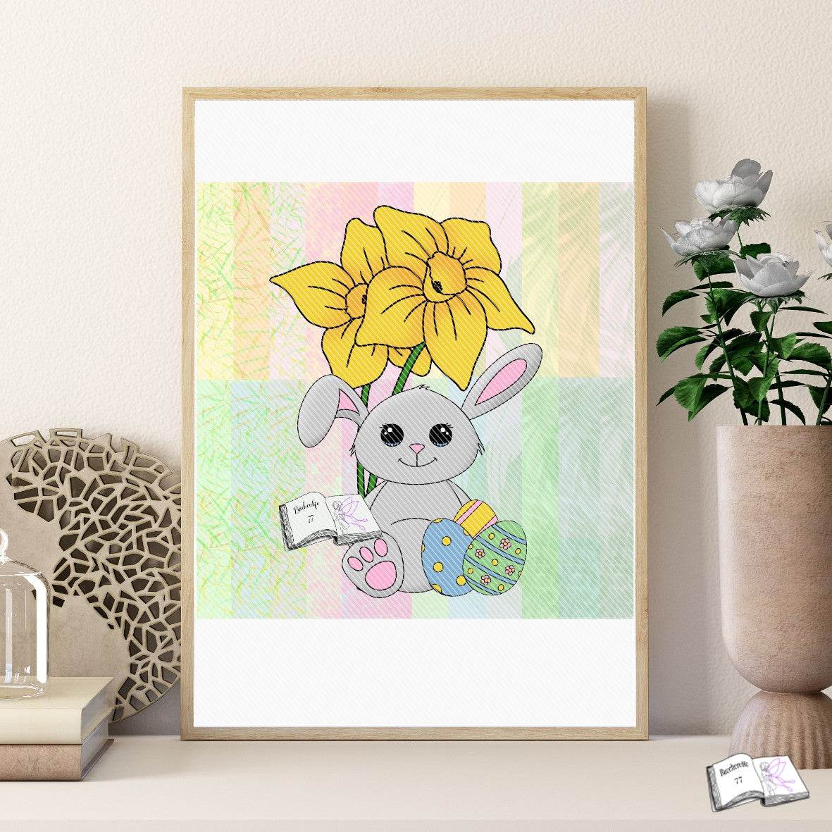 Plotterdatei Osterhasi Sublimation, Digistamp, Digipaper - Sewando