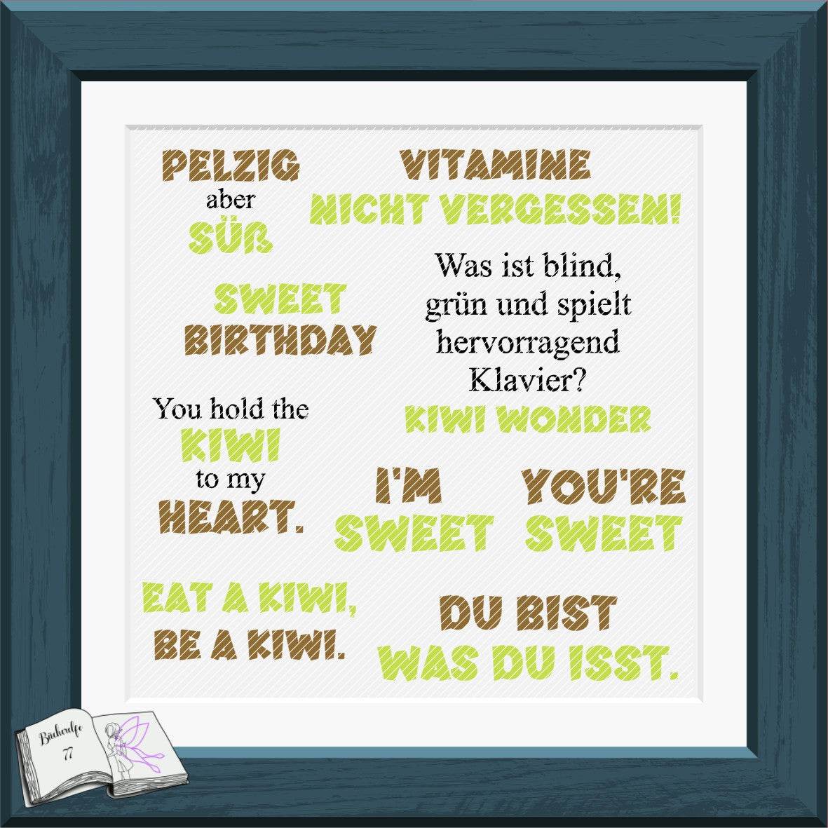 Digiset Kiwi, Plotten, Sublimation, Drucken, Digistamp, Digipaper - Sewando