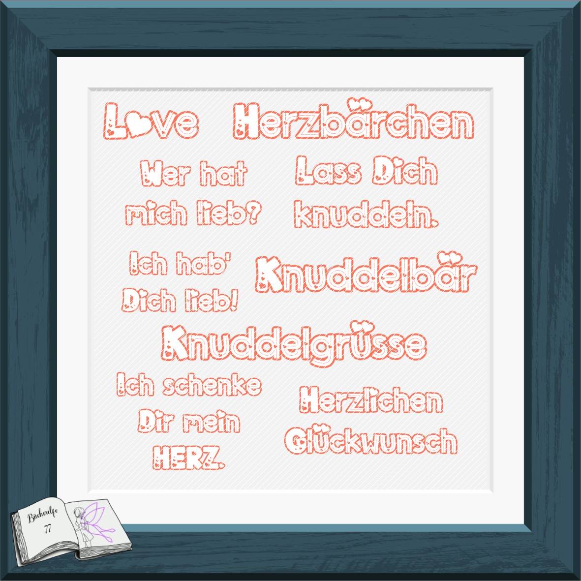 Digiset Herzteddy, Plotten, Sublimation, Drucken, Digistamp - Sewando