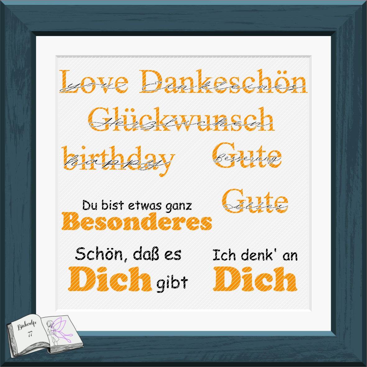 Digiset Blütenkreis, Digistamp, Digipaper, Plotterdatei, Sublimation, Druck - Sewando