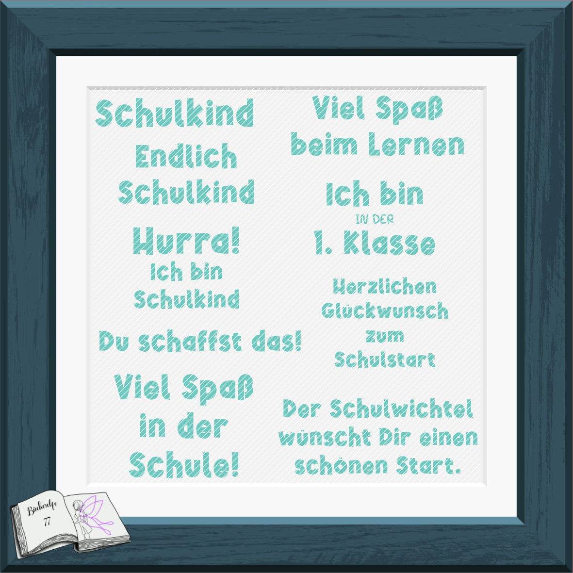 Digistamp Schul Wichtel Lina und Linus Sublimation, Plotterdatei, Digipaper ! - Sewando
