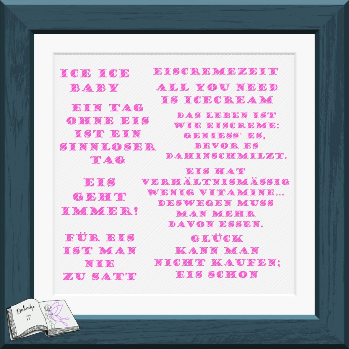 Plotterdatei Eiscreme Wichtel Bertie Sublimation, Digistamp, Digipaper ! - Sewando