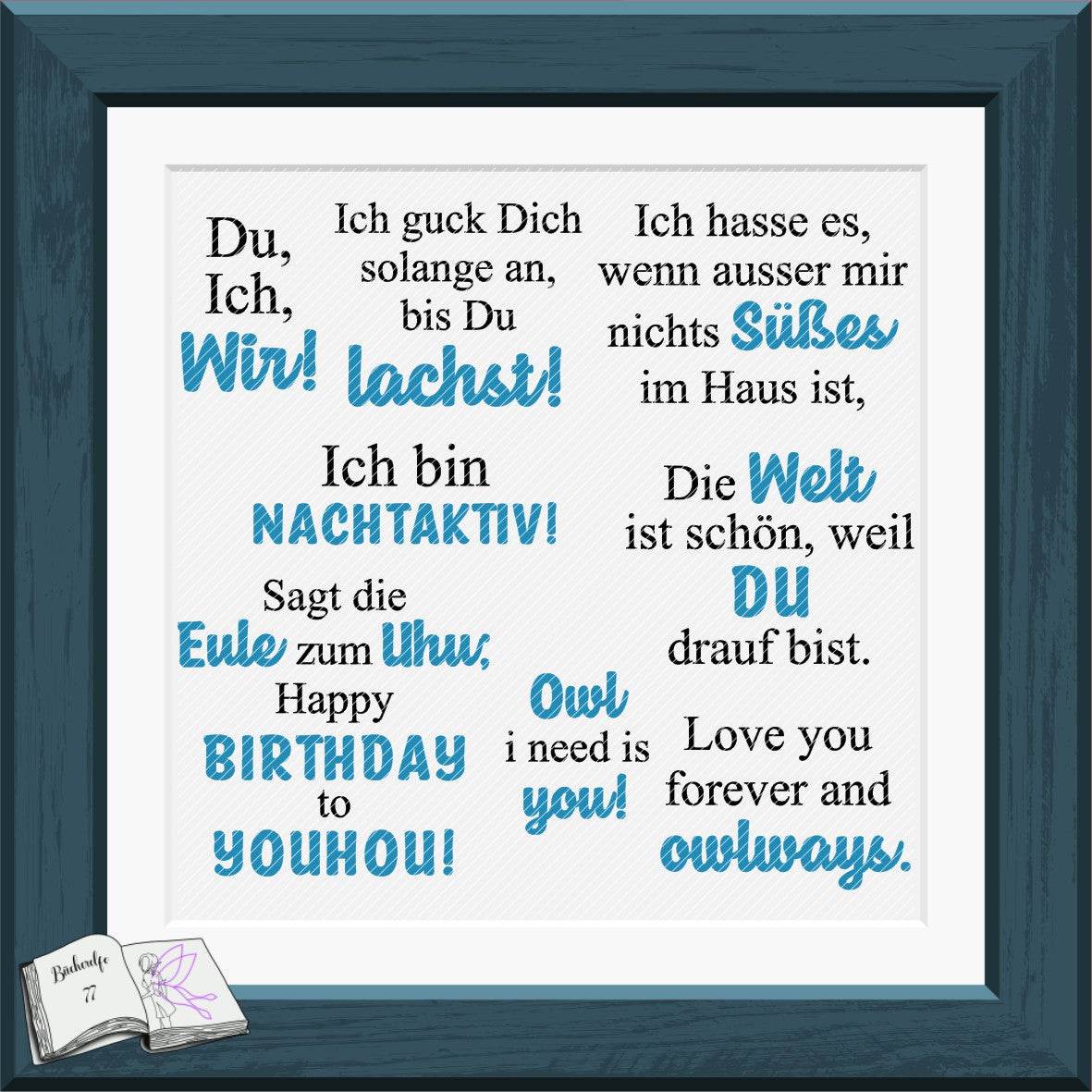 Plotterdatei Nachteule Sublimation, Digistamp, Digipaper Digiset - Sewando