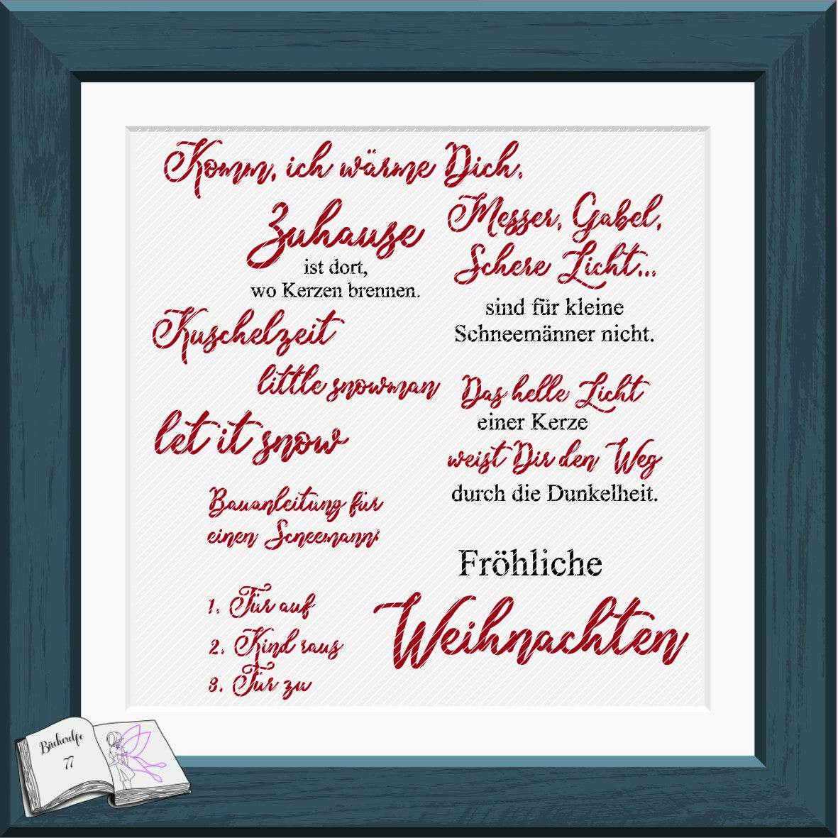 Digiset Fridolin der Schneemann, Digistamp, Digipaper, Plotterdatei, Sublimation - Sewando